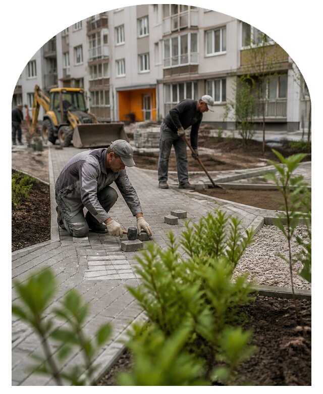 Благоустройство двора многоквартирного дома в Новом Уренгое
